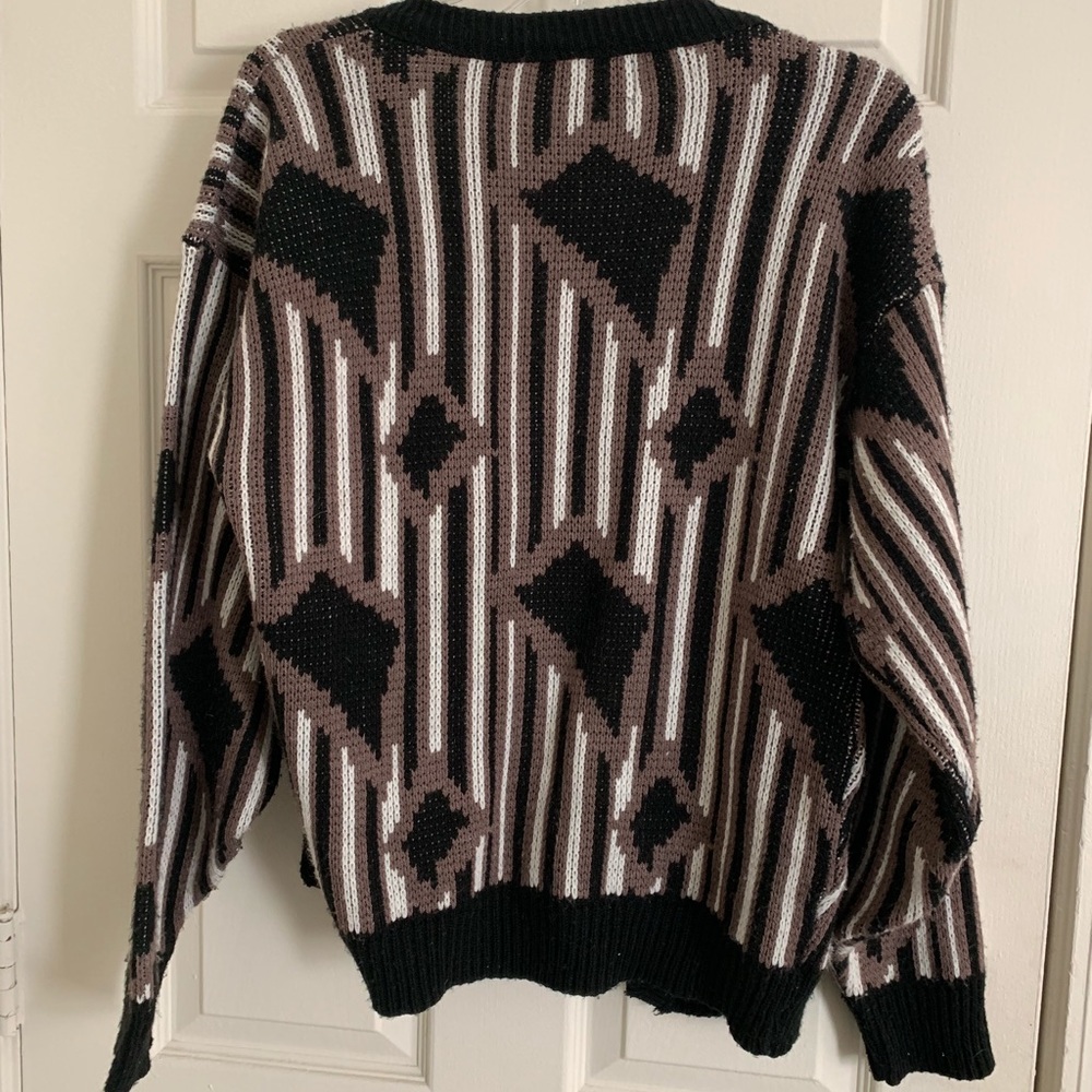 Retro Pattern Knit Cardigan - Picture 3 of 3